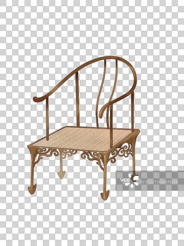 古风圈椅元素图片素材