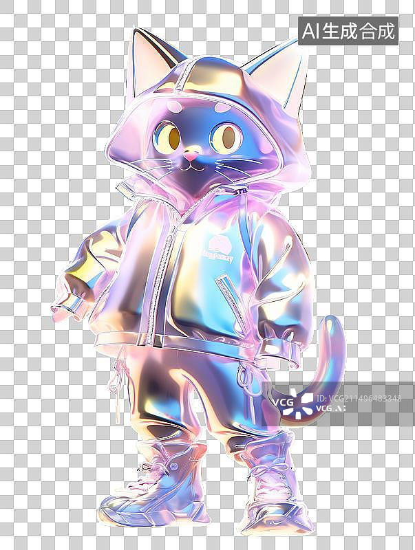 【AI数字艺术】猫咪泡泡玛特图片素材