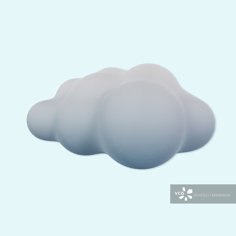 3D立体云朵白云乌云天气阴天元素插画图片素材