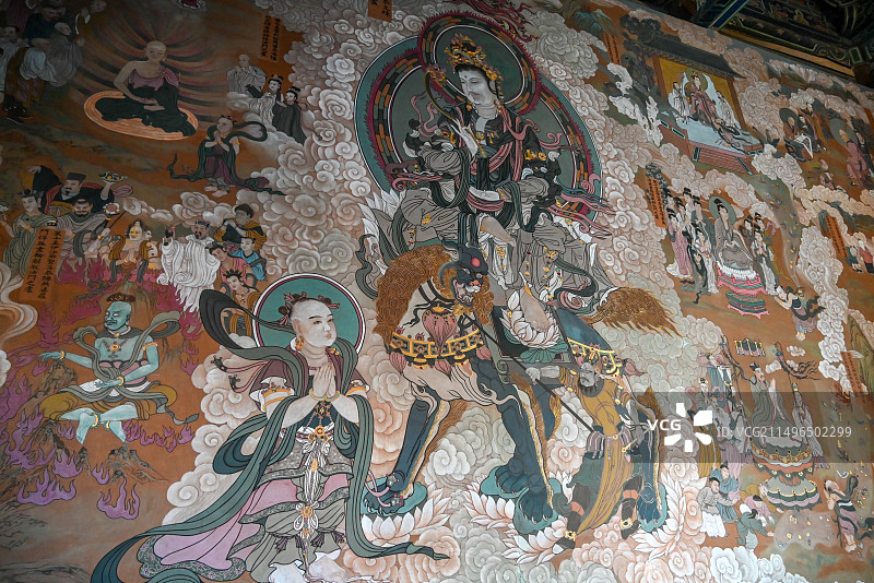 华严寺普光明殿 巨幅壁画图片素材