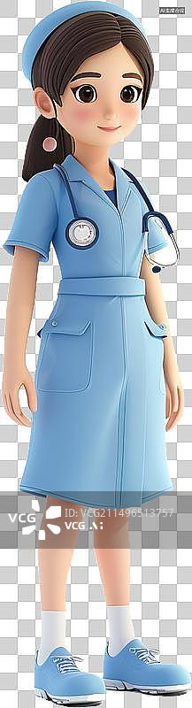 【AI数字艺术】身着制服的女护士图片素材