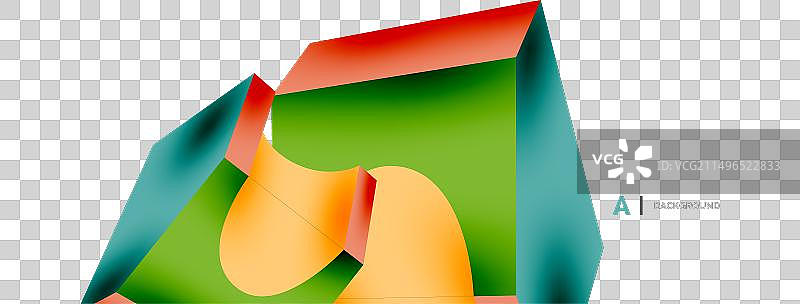 抽象背景-三维抽象形状壁纸图片素材