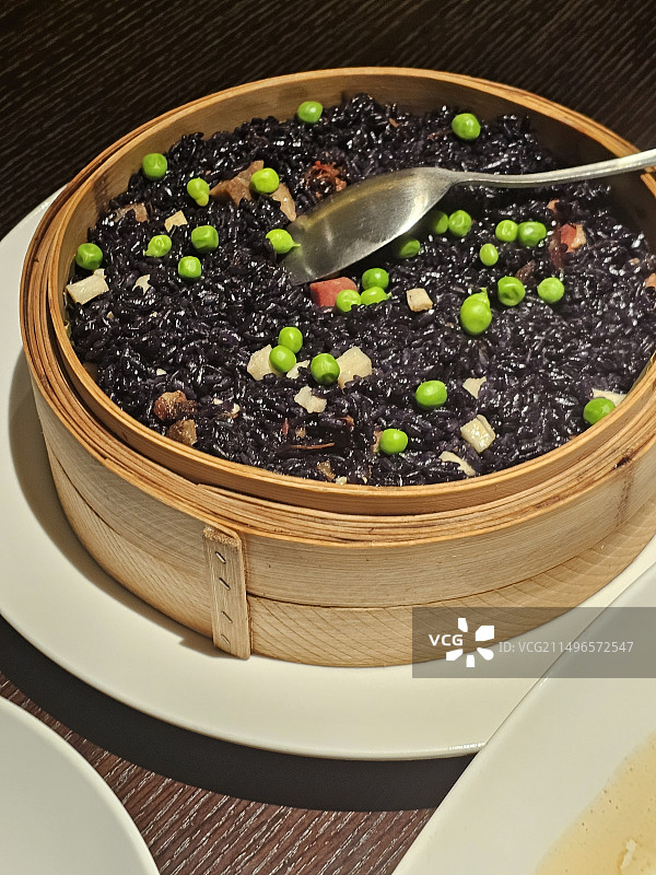美食食品精致小食小吃杭州菜糯米饭乌米饭清蒸图片素材