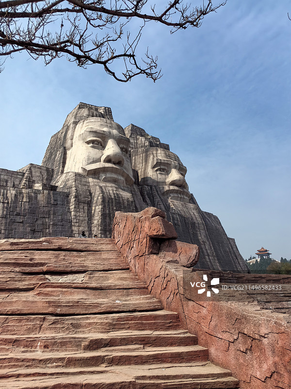 邙山炎黄二帝图片素材