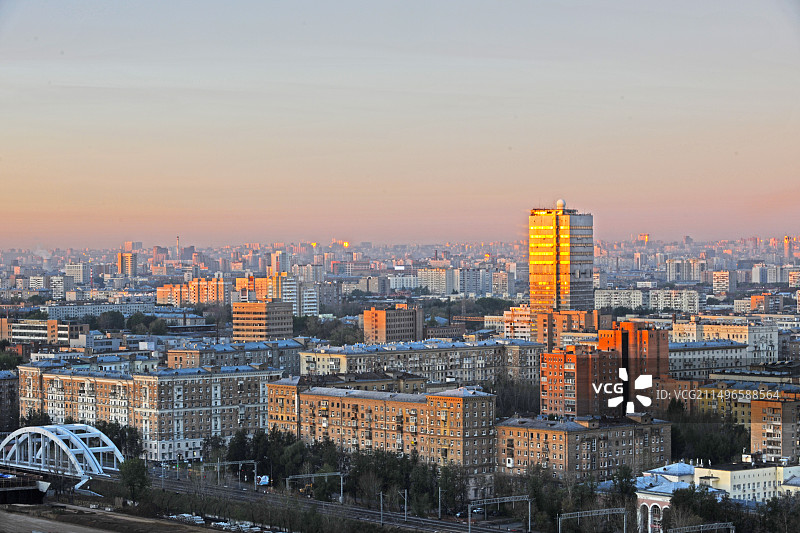俄罗斯，莫斯科新城风景。图片素材