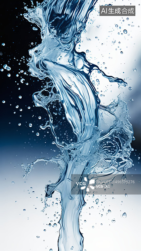 【AI数字艺术】飞溅的水花图片素材