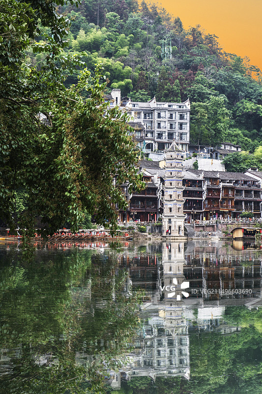 中国湖南凤凰古城风光图片素材