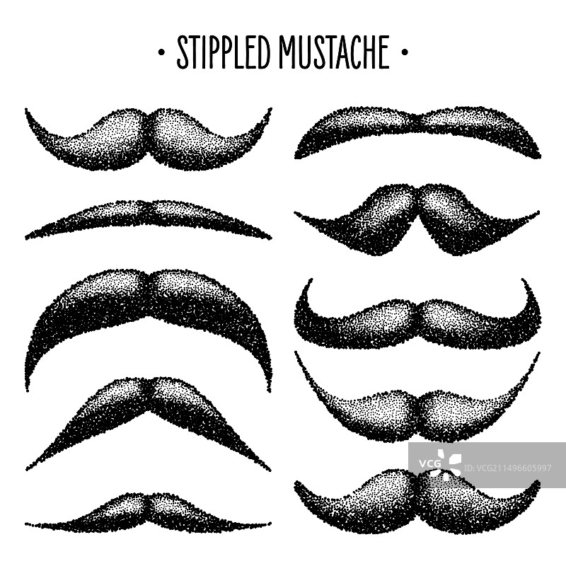 点状复古胡须图片素材