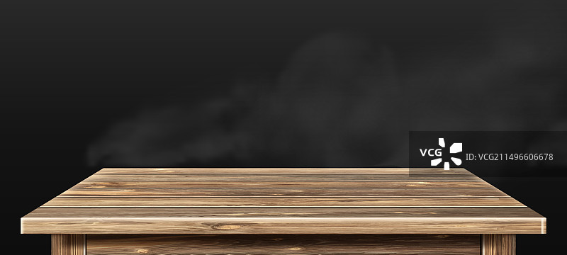 黑色背景上的木制乡村桌面图片素材