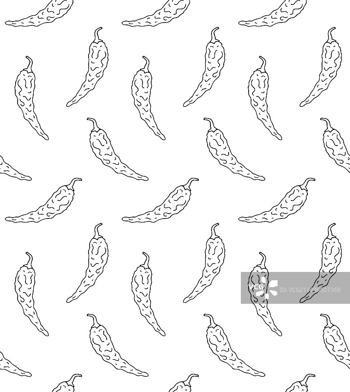 干辣椒无缝图案图片素材