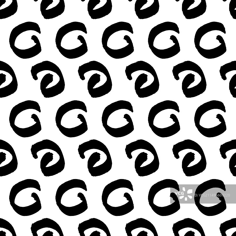 无缝图案与素描圆圈形状图片素材