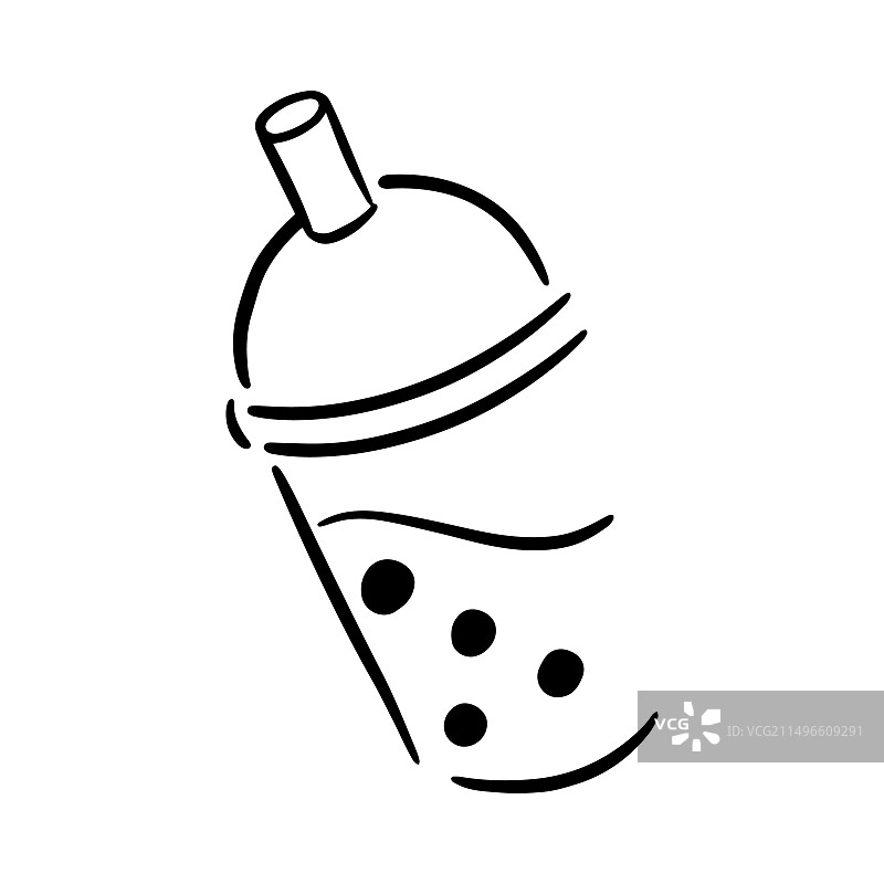 奶茶涂鸦抽象线条背景图片素材