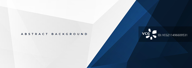 白色和蓝色现代抽象宽幅banner图片素材