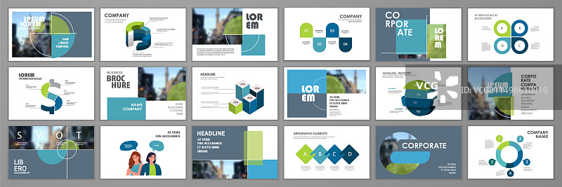 抽象商务宣传册套装图片素材