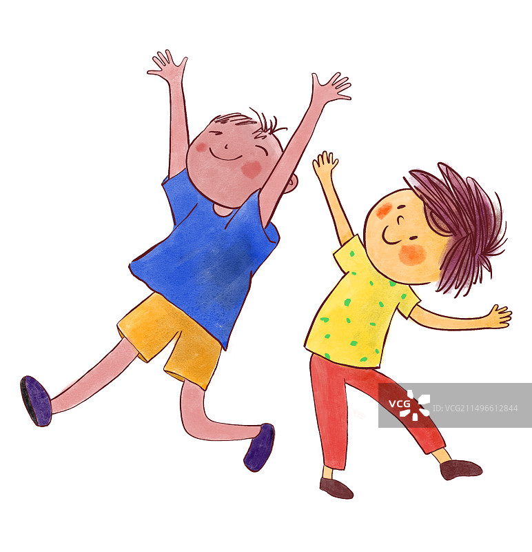 快乐的孩子们在玩耍图片素材
