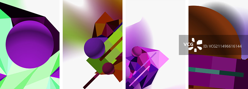 紫色花瓣的彩色拼贴艺术图片素材