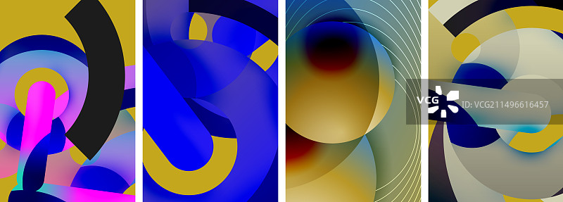 玻璃中鲜艳的颜色和图案混合图片素材
