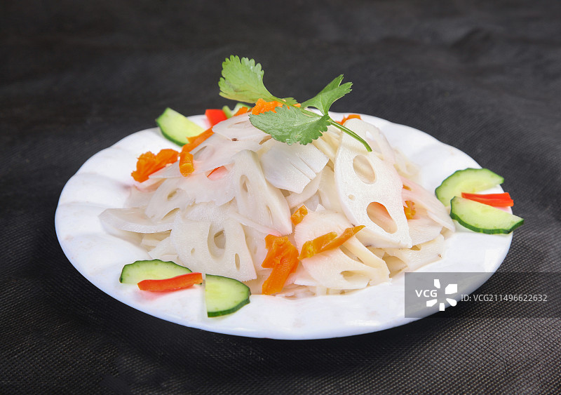 中餐美食-凉拌藕片图片素材
