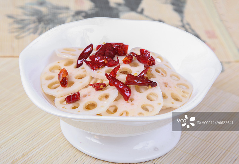 中餐美食-凉拌藕片图片素材