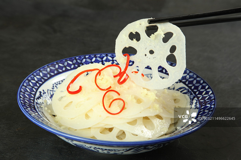 中餐美食-凉拌藕片图片素材