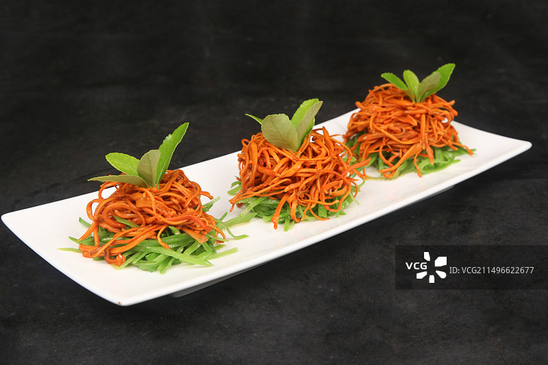 中餐美食-拌虫草花图片素材