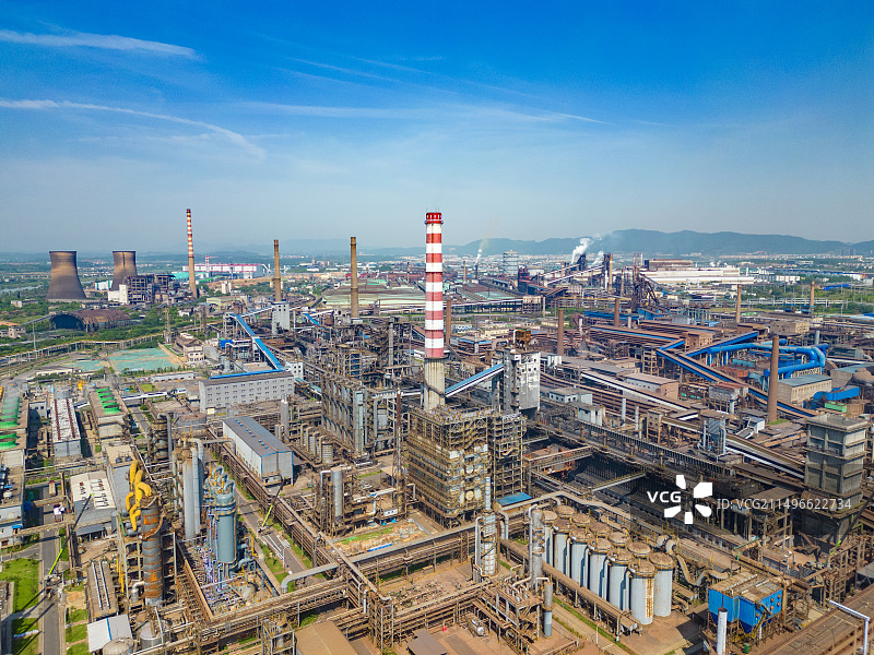 钢铁厂航拍图片素材