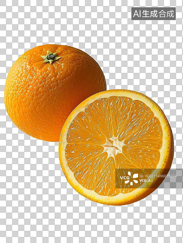 【AI数字艺术】新鲜的橙子图片素材