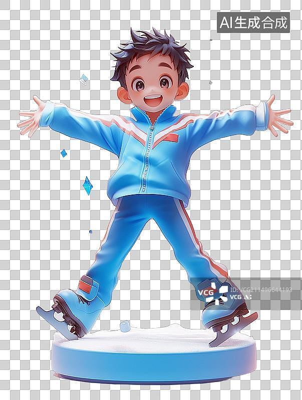 【AI数字艺术】滑冰运动员图片素材