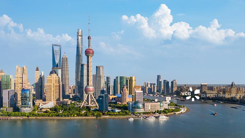 上海北外滩陆家嘴俯拍日景图片素材