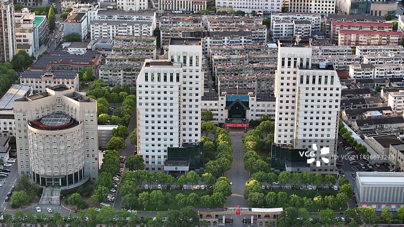 政府大院，俯瞰扬州市政府图片素材