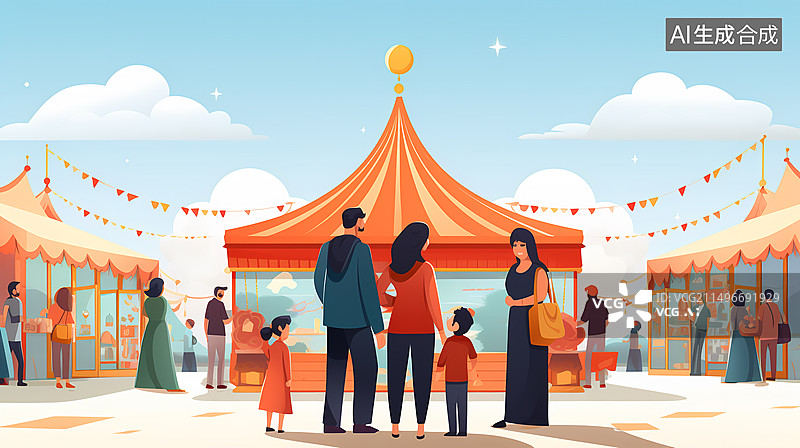 【AI数字艺术】马戏团欢乐游图片素材