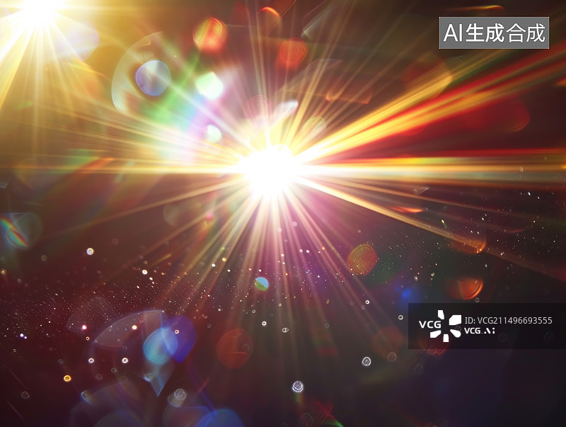 【AI数字艺术】彩色放射线状科技感背景图片素材