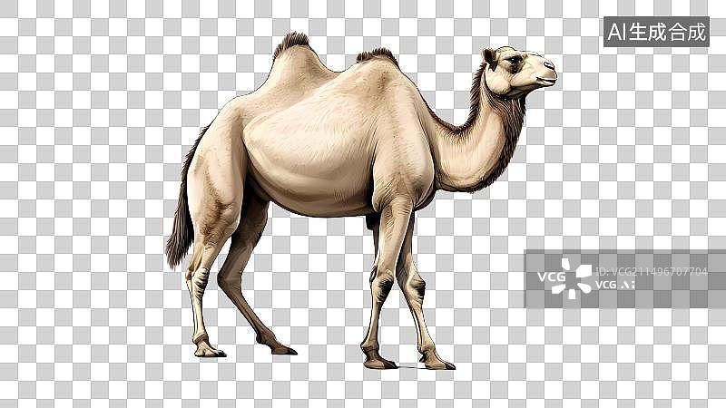 【AI数字艺术】站立的骆驼免抠元素图片素材