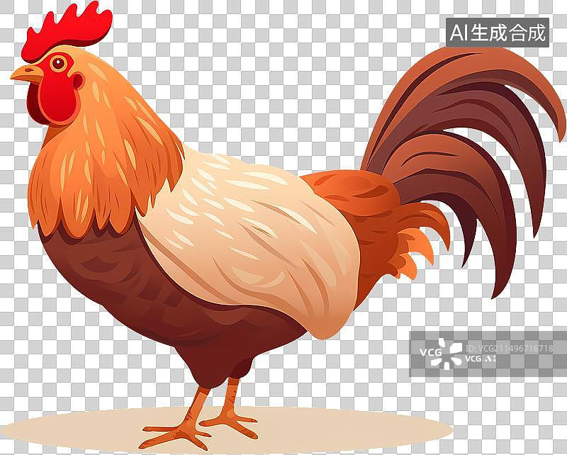 【AI数字艺术】雄壮的大公鸡图片素材