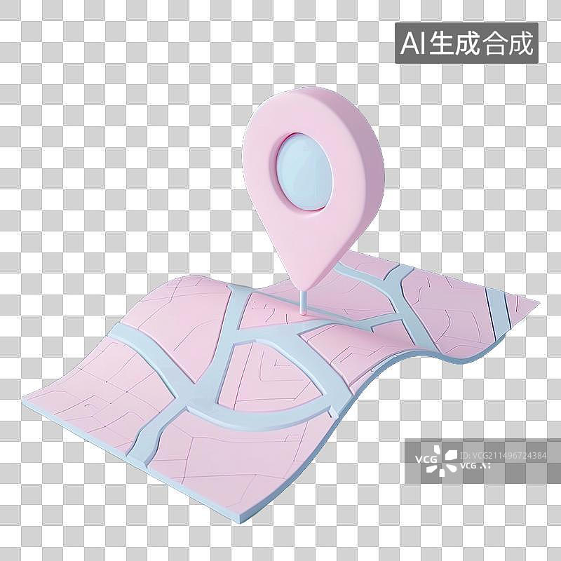 【AI数字艺术】地图 位置标志图片素材