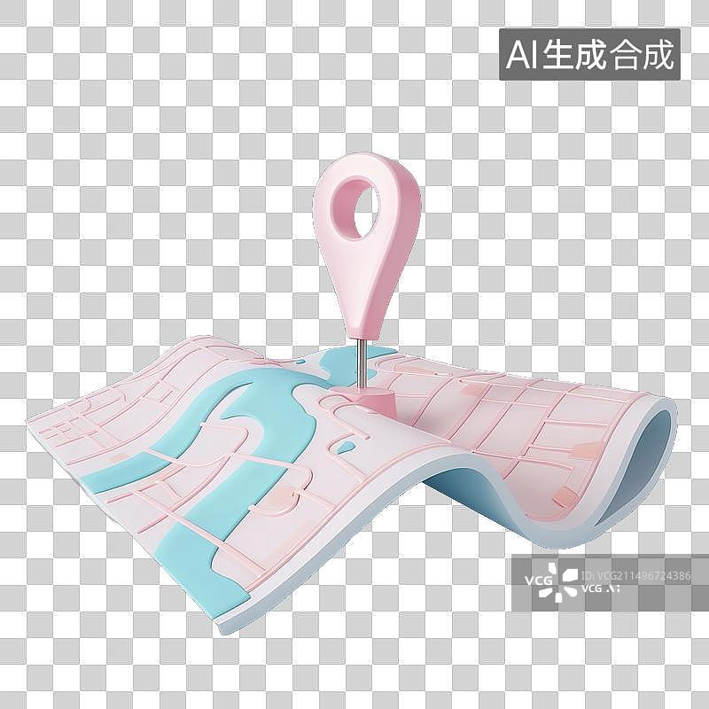 【AI数字艺术】地图 位置标志图片素材