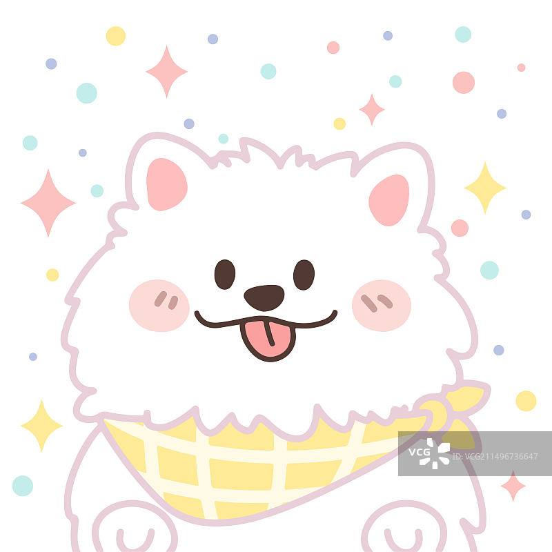 可爱萨摩耶犬图片素材