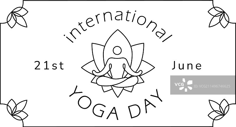 国际瑜伽日庆祝banner莲花图片素材