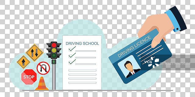 人手持驾驶证图片素材