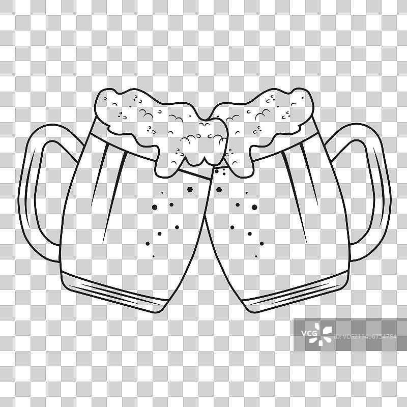 孤立在A上的啤酒杯图片素材