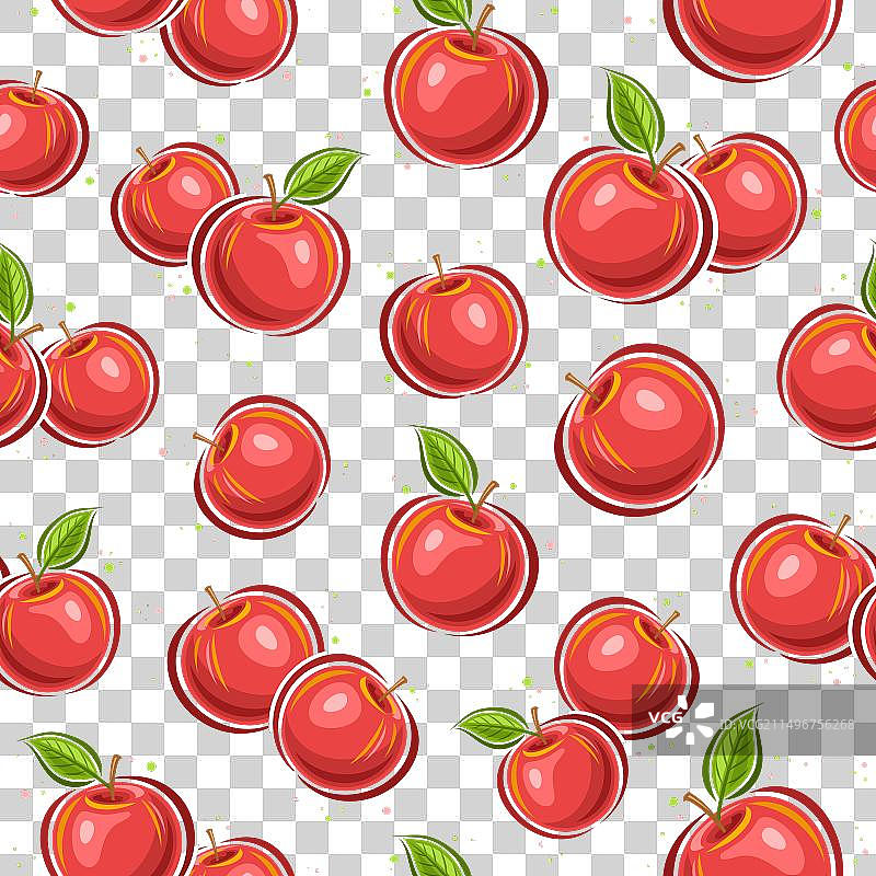 红苹果无缝图案图片素材
