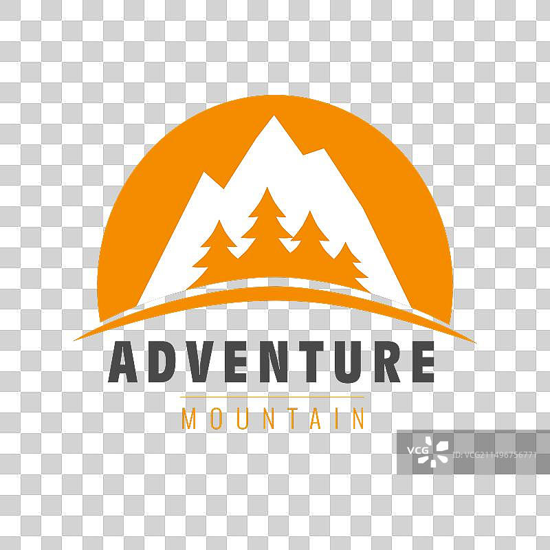 探险山地树木logo图片素材