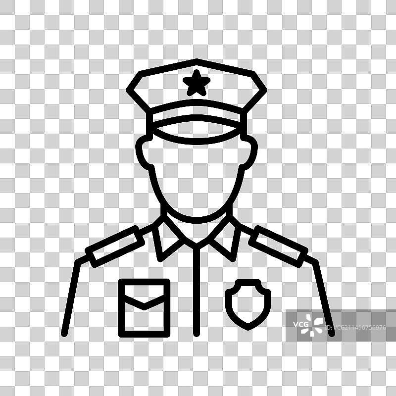 警察图标 - 法律与公正图片素材