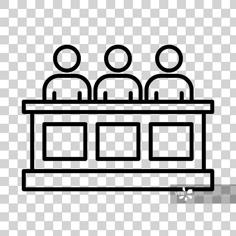 陪审团审判图标 - 法律与公正图片素材