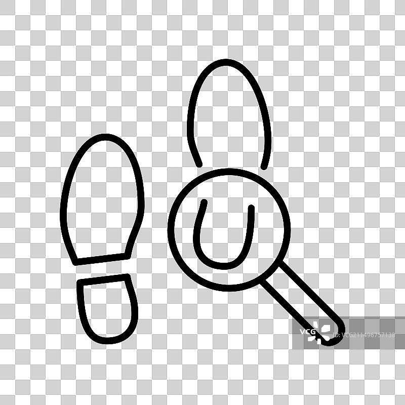 足迹犯罪调查证据图标图片素材