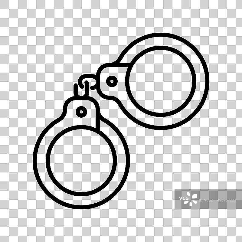 手铐图标 - 法律与公正图片素材