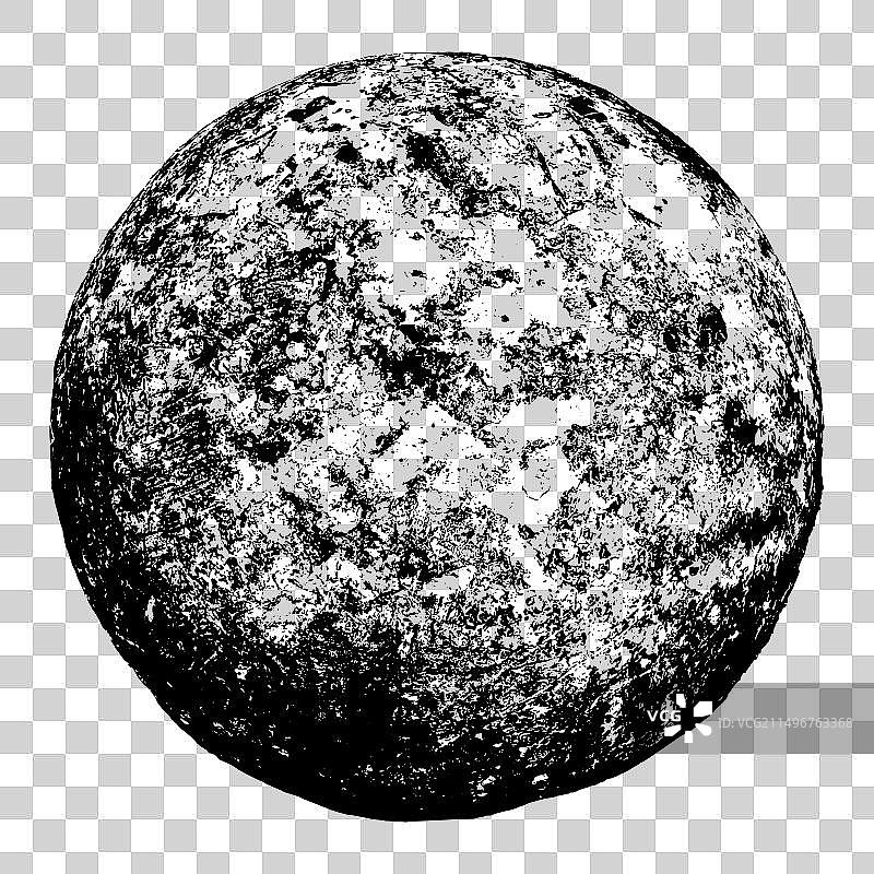 白色背景上的月球地球行星图片素材