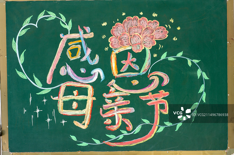 感恩母亲节黑板报图片素材