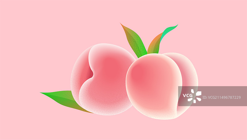 桃子插画图片素材