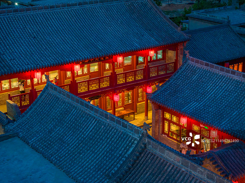 太原古县城夜景图片素材